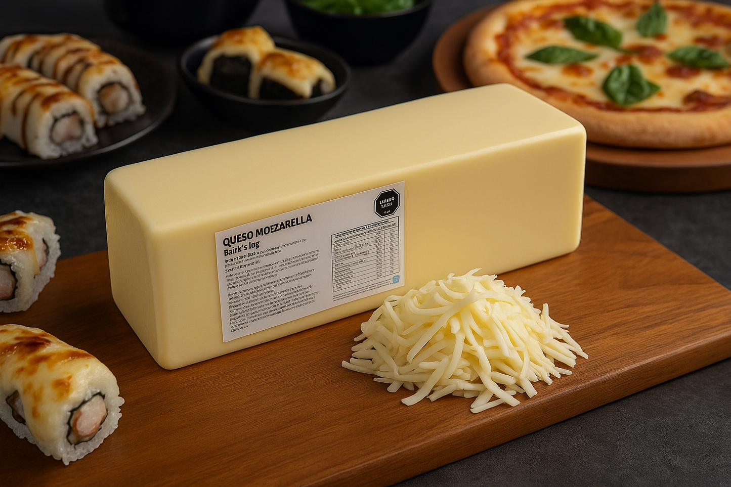 Queso Mozzarella Barra de 5.0 kg