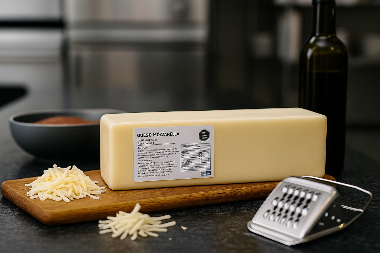 Queso Mozzarella Barra de 5.0 kg